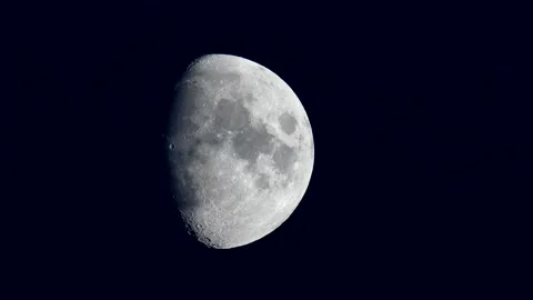 Moon in the black sky Stock Footage 146884909