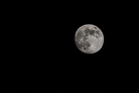 Moon in the black sky Stock Photos