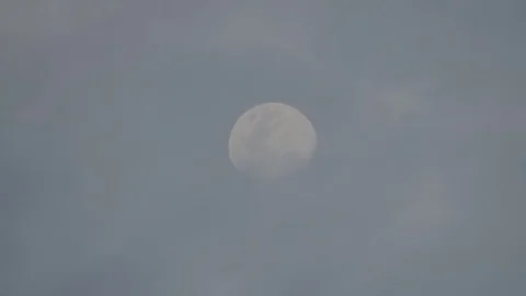 Moon On Blue Sky Stock Footage 73561903