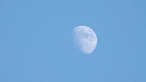 moon in the blue sky Video stock 306034047