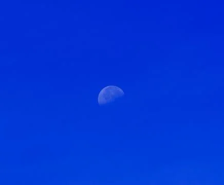The moon on blue sky Stock Photos