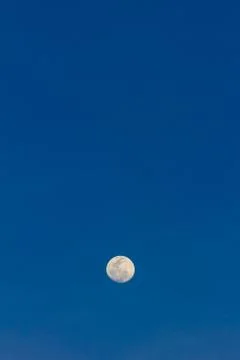 Moon on the blue sky Stock Photos