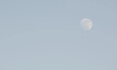 Moon on blue sky Stock Photos