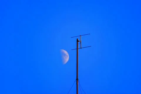 Moon on a blue sky Fotos de archivo