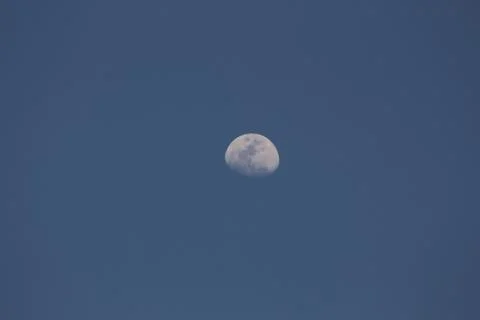 Moon in blue sky Stock Photos