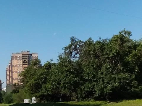 Moon in the bright sky Stock Photos