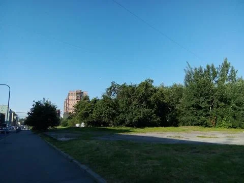 Moon in the bright sky Foto stock