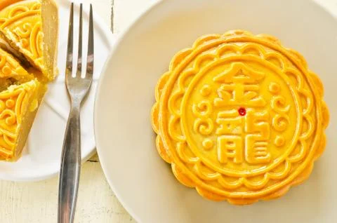 Moon cake Stock Photos