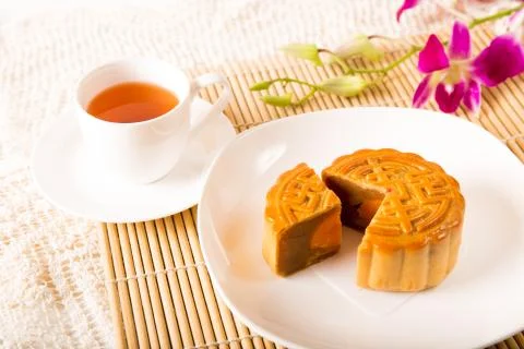 Moon cake Stock Photos