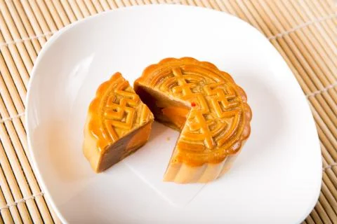 Moon cake Stock Photos