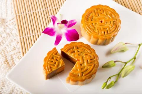 Moon cake Stock Photos