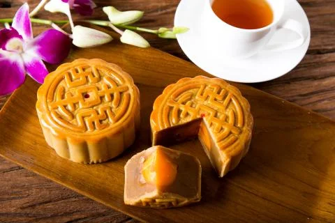 Moon cake Stock Photos