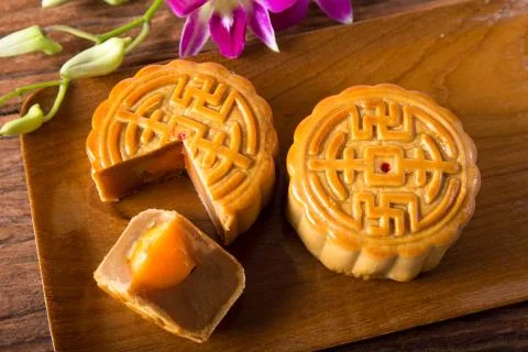 Moon cake Stock Photos