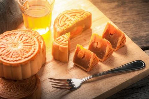 Moon cake Stock Photos