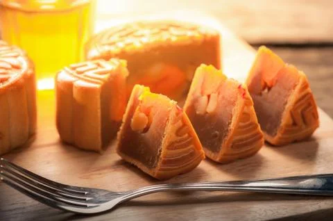 Moon cake Stock Photos