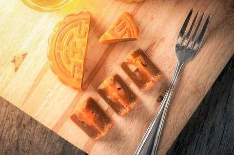Moon cake Stock Photos