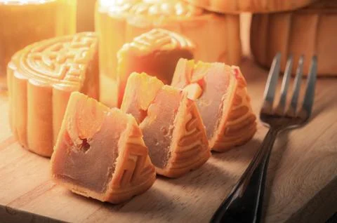 Moon cake Stock Photos