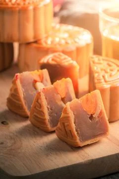 Moon cake Stock Photos