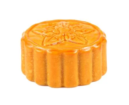 Moon cake on white background Stock Photos