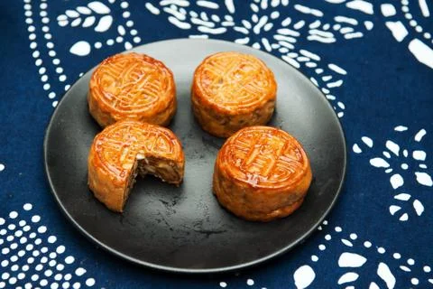 Moon cakes Stock Photos