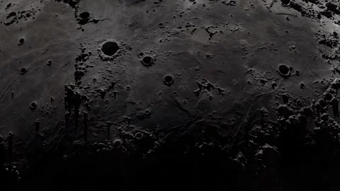 Moon Camera Moving Lunar Landscape 4k Stock Footage 145835451