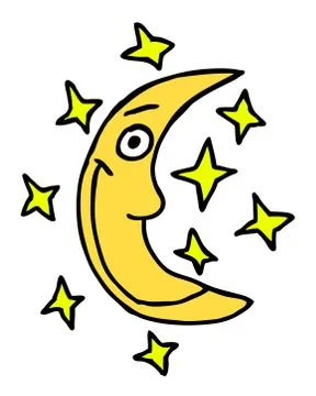 Moon cartoon Stock Illustration