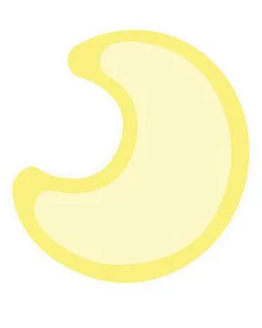 Moon, celestial body crescent - vector full color picture. Stock Illustration