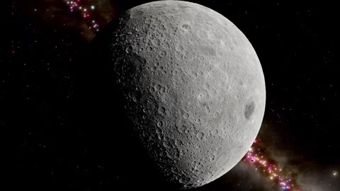 Moon: Cinematic Slow Orbit of the Lunar Surface Stock Footage 331657129