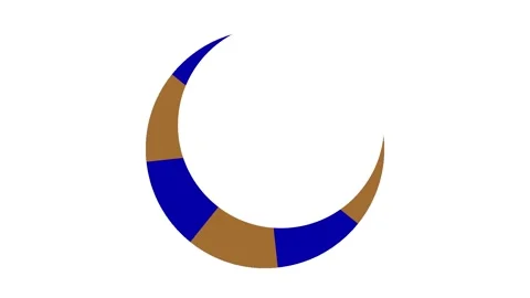 Moon circular flow animation video on white background Stock Footage 344250646