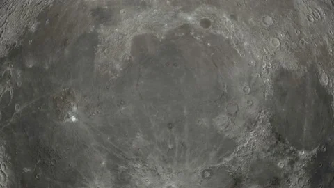 The moon is clearly visible in the clear black night sky. Details of land Stock Footage 142216374