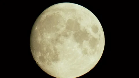 Moon close up craters terminator side large magnification air disturbance Stock Footage 136746187