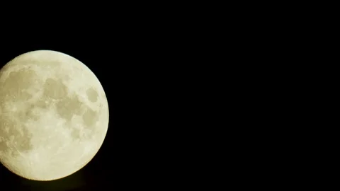 Moon close up craters terminator side large magnification air disturbance Stock Footage 136746272