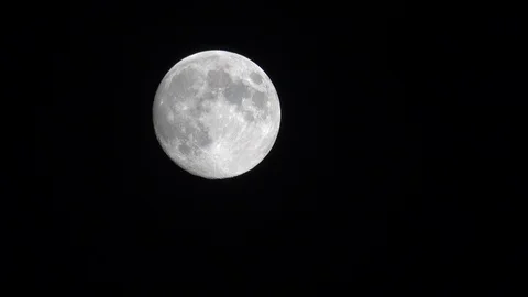 Moon close up at night Stock Footage 119962830