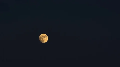 Moon close-up passing through the sky. Stock Footage 75864187