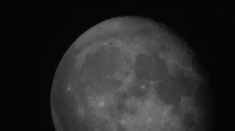 Moon closeup - visible craters #1 Stock Footage 2688852
