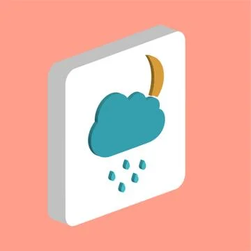 Moon with Cloud computer symbol Illustrazione stock