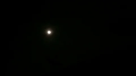 The moon with cloud moving at night Stock Footage 125181289