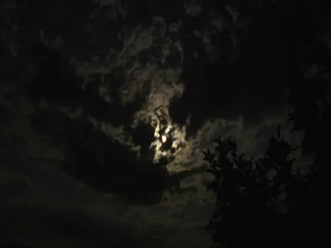 Moon Cloud Timelapse Stock Footage 8601364