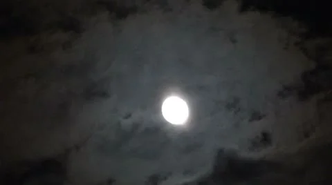 Moon Clouds 2 Stock Footage 8963066
