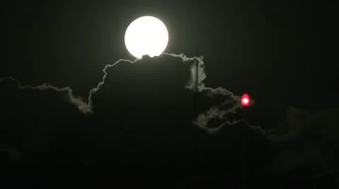 Moon - Clouds 2 Stock Footage