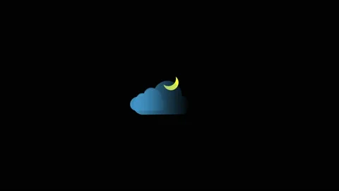 Moon with clouds animation in 4k. Stock Footage 201005740