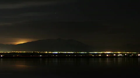 Moon Clouds Cropped Video stock 401712