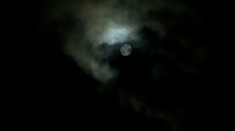 Moon clouds Video stock 8554149