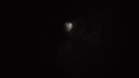 Moon, clouds, Halloween, timing of clouds and full moon at night, real-time, tim Stock Footage 329674092