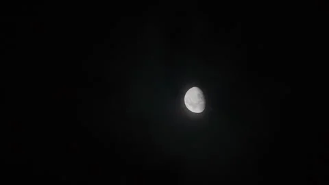 Moon, clouds, Halloween, timing of clouds and full moon at night, real-time, tim Stock Footage 329674218