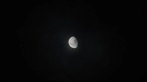 Moon, clouds, Halloween, timing of clouds and full moon at night, real-time, tim Stock Footage 329684866