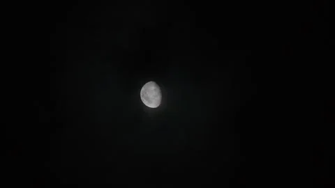 Moon, clouds, Halloween, timing of clouds and full moon at night, real-time, tim Stock Footage 329684896