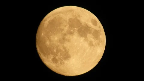 Moon with clouds moving on sky, 4k closeup video at night 스톡 동영상 99964798