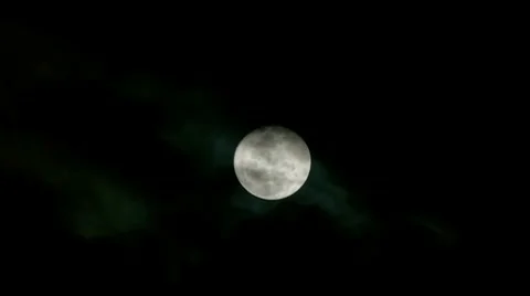 Moon Clouds Night To Dark Stock Footage 10755060