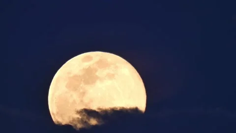 Moon with clouds at night Stock Footage 314908837